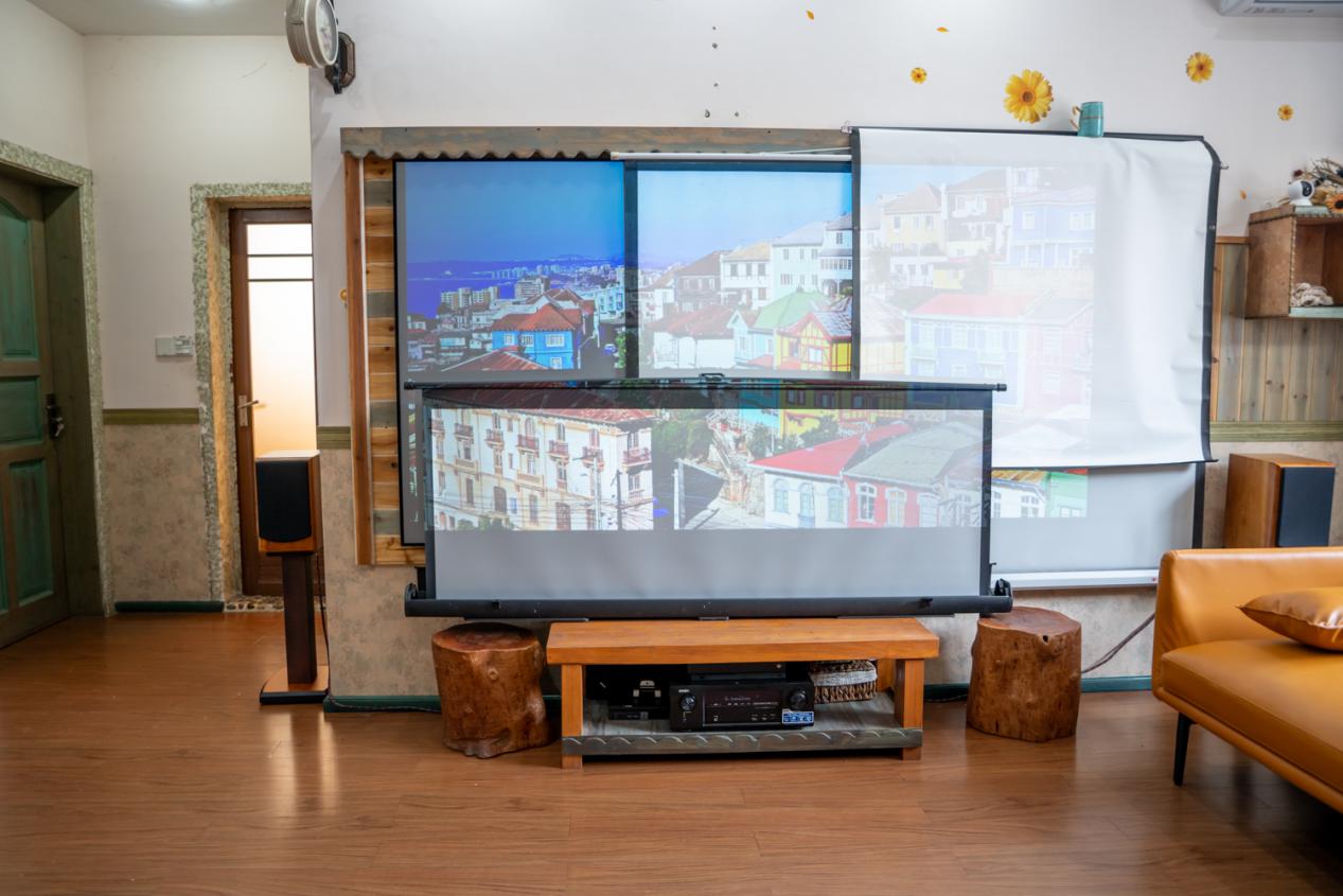 智能投影幕布,微投影坚果