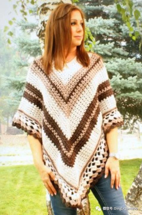 高档蕾丝钩花斗篷披肩防晒衣,针织披肩花样图片大全