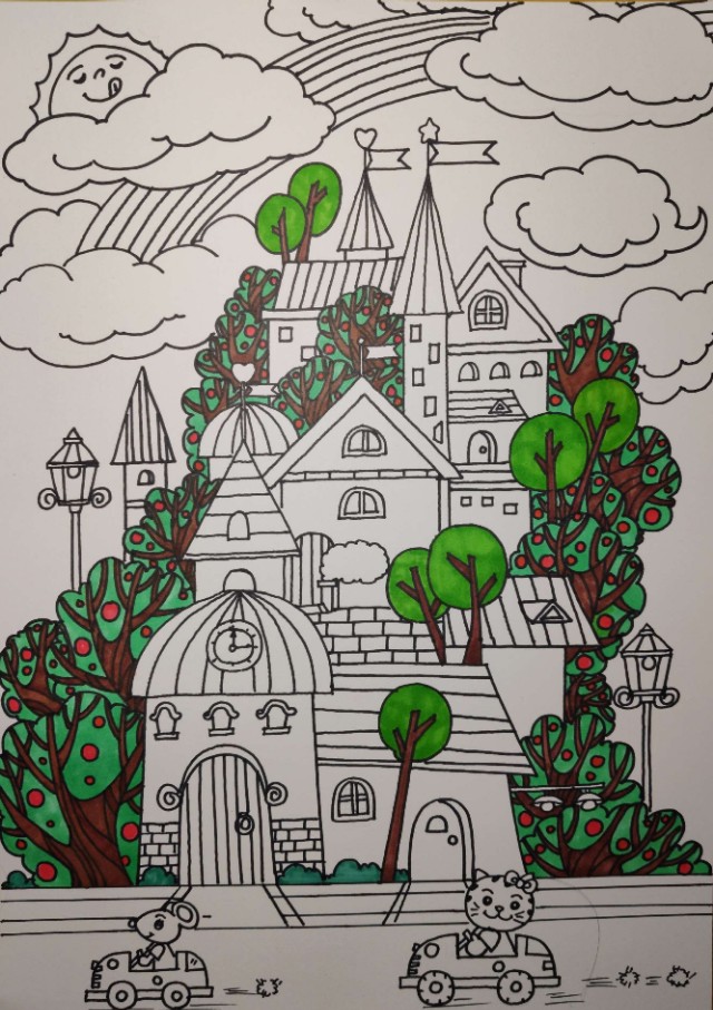 小孩子暑假学习画画需要如何安排,1-3岁孩子学画画基础入门房子