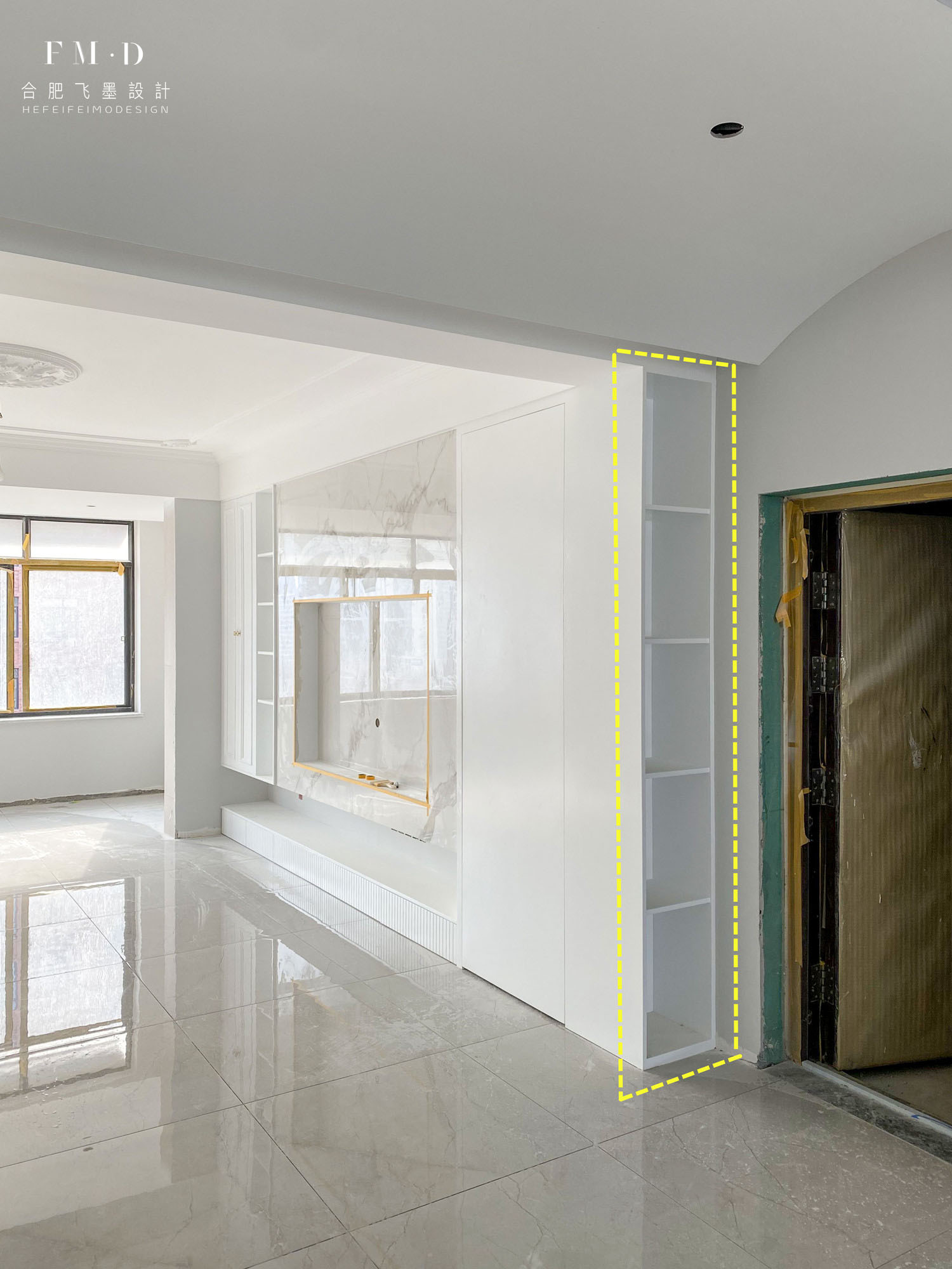 电视柜半墙收纳柜一体设计,满墙电视柜做壁龛怎么做比较结实