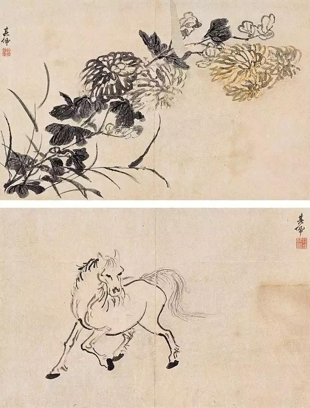 这组花鸟画作品着实让人眼前一亮,这水墨花鸟画太养眼了