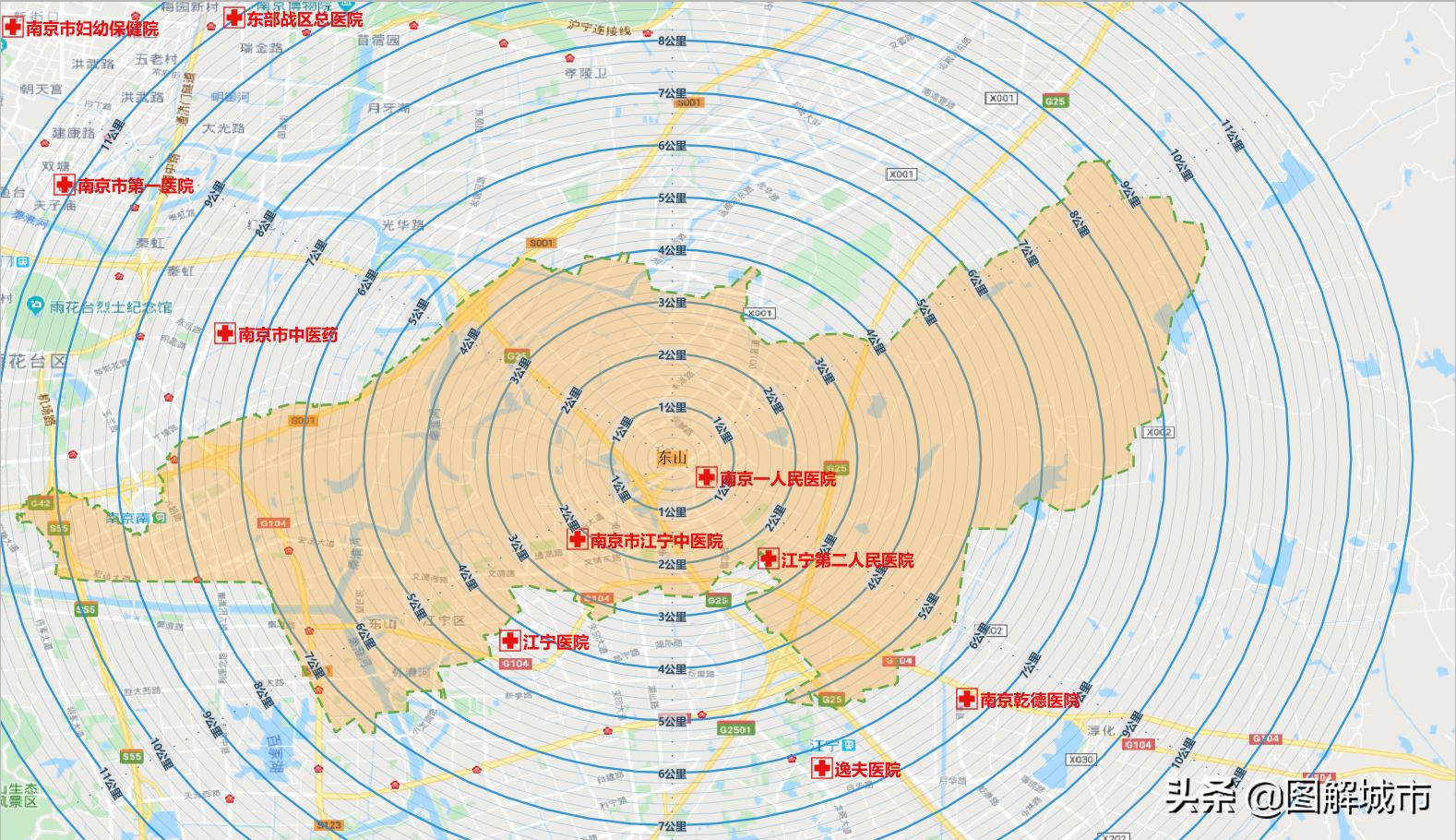 南京核心区板块图,南京东山板块图