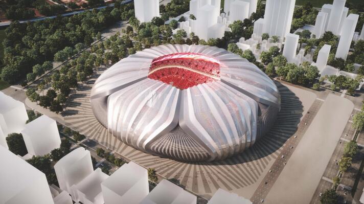 恒大新球场布局,恒大新球场建设过程