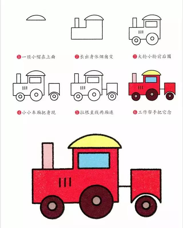 消防交通工具有几种简笔画图片,十个简单易上手的简笔画交通工具