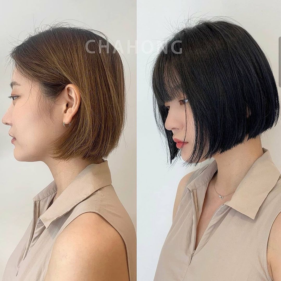 韩国气质短发锁骨发女高级感,2021最火超短发发型韩式淑女