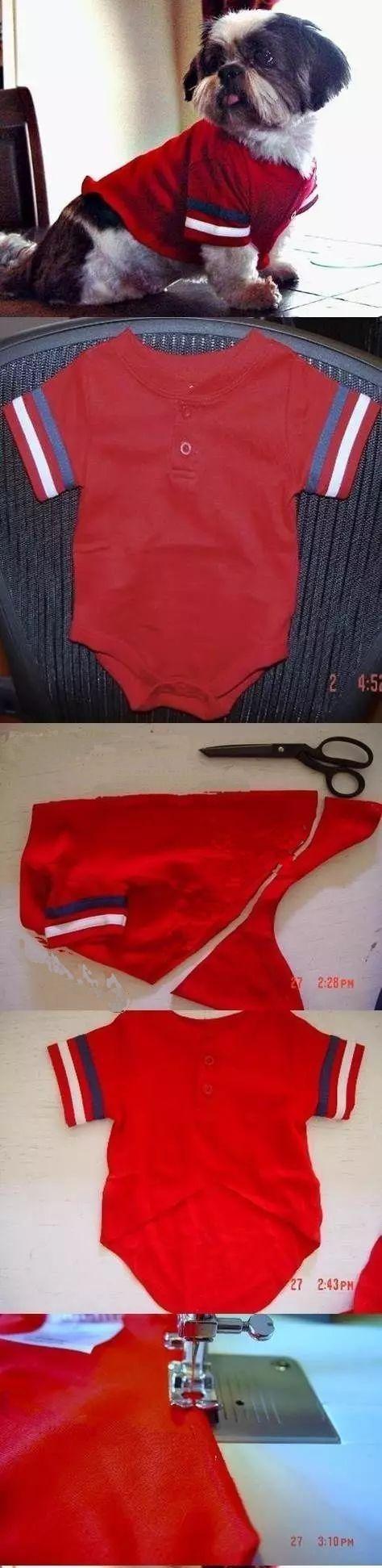 旧衣服做狗狗衣服步骤图片,旧衣服改狗狗四脚棉服视频