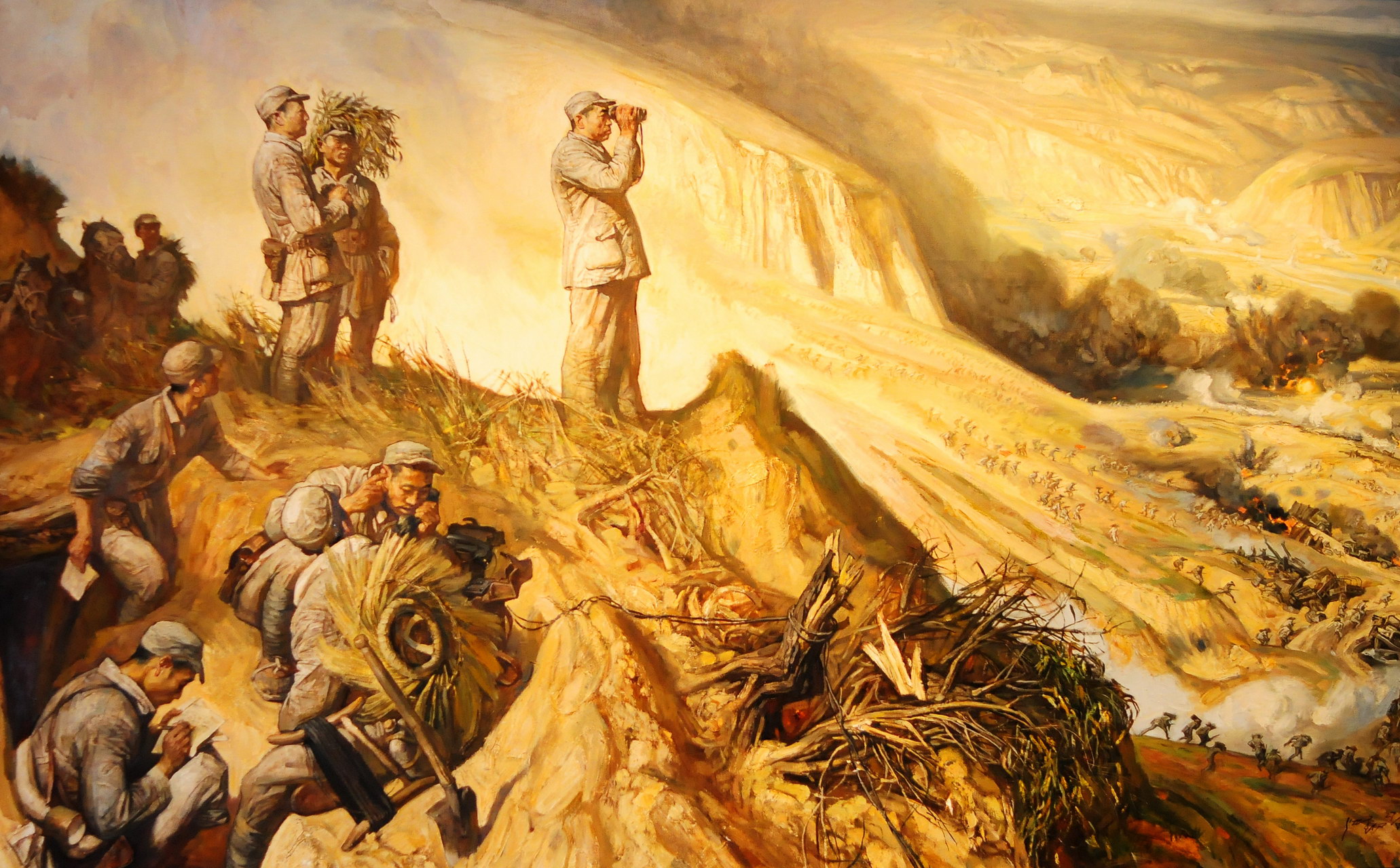 胡志渊油画作品欣赏,沈尧伊《彝海结盟》油画作品