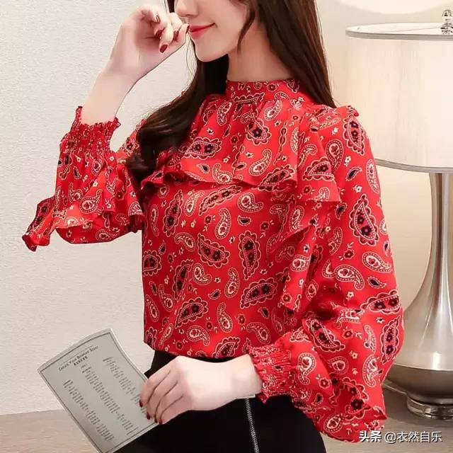 留心过这样的雪纺衫，减龄又洋气魅力款式经典而时尚优化身材比例