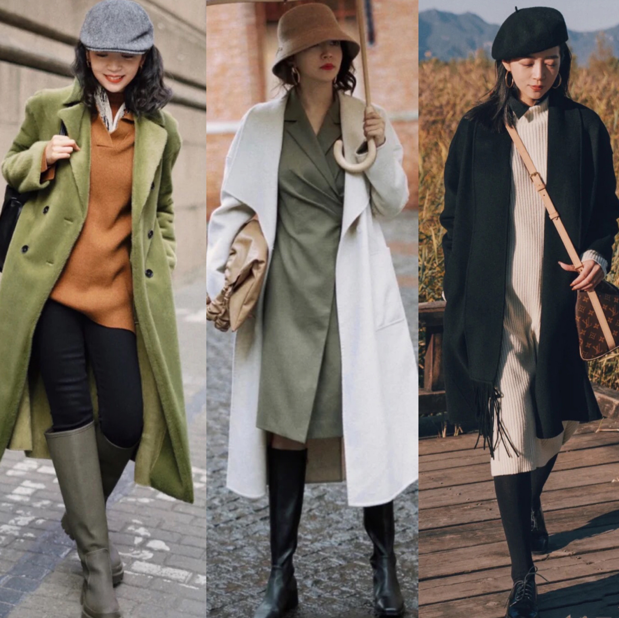 三木呢子大衣搭配,三木大衣冬季搭配