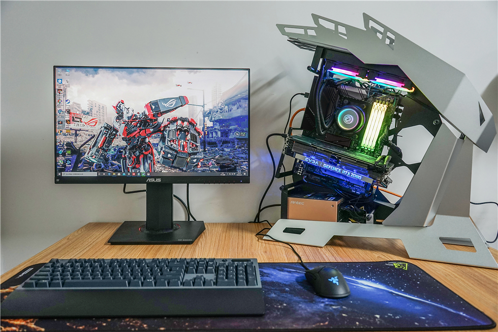 科技以灯为本，3600X+B450+BMR-24水冷+大水牛铁血战士机箱装机秀