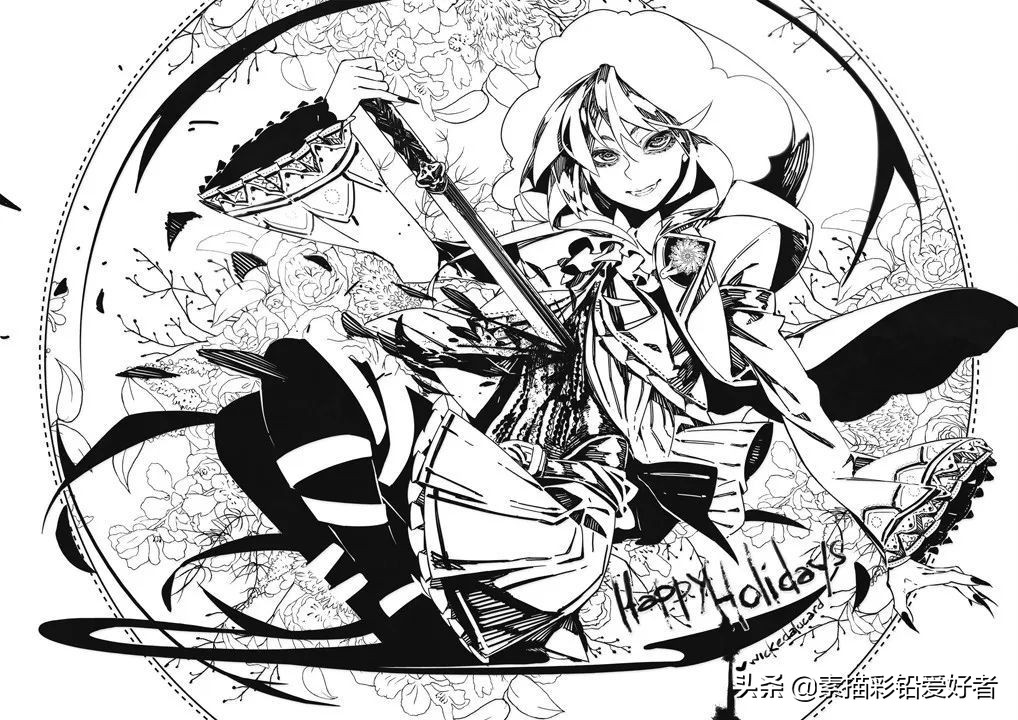 绘画素材|唯美二次元人物线稿，排线临摹练习