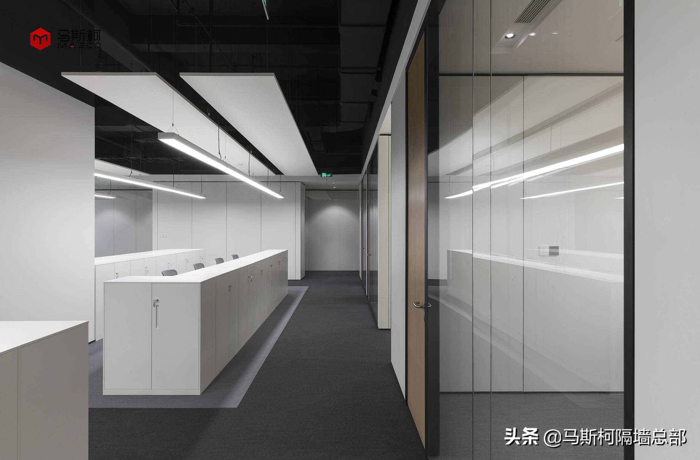 办公室防火玻璃隔断图片,办公室断桥铝防火大玻璃隔断