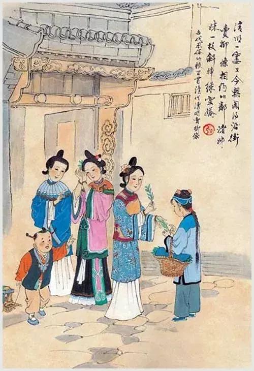 100首诗词100张风俗图太美了,100幅中国古风俗画