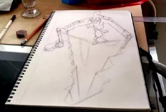 墙绘3d立体画过渡技巧,墙绘3d立体字教程