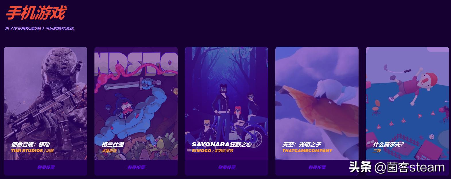 tga2019入围名单,tga历年入围获奖名单