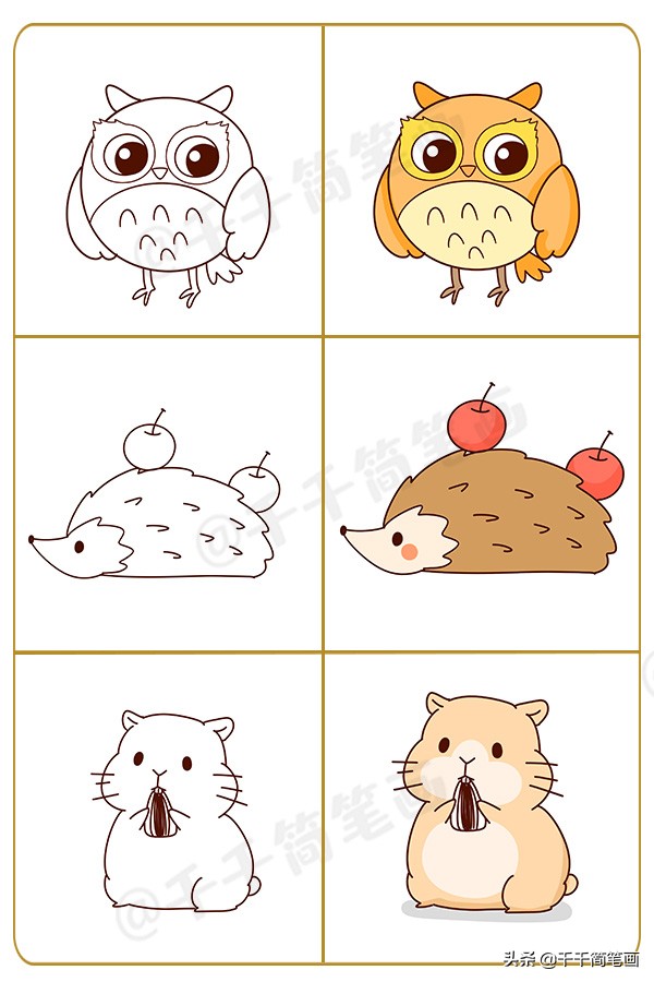 100种动物画画大全,可打印幼儿动物涂色画