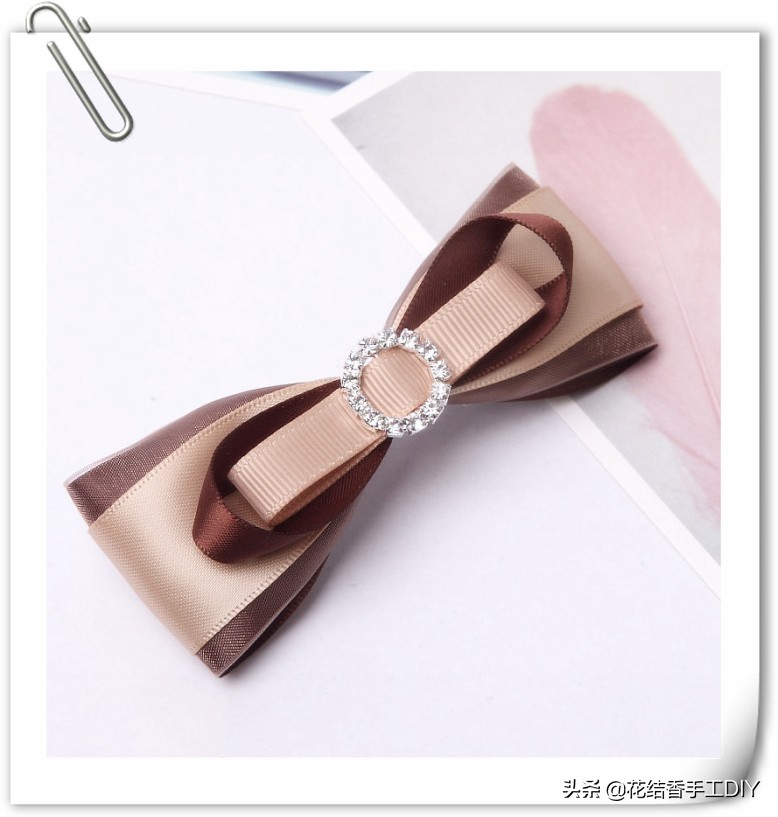 蝴蝶结发饰手工制作简单,蝴蝶结发饰diy教程网红大蝴蝶结