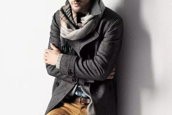 男生围巾系法超简单超实用,男士围巾羊绒围巾编织花样