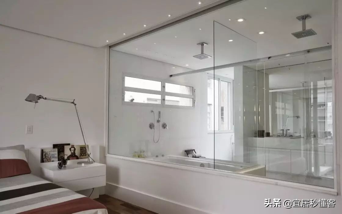 装修玻璃隔断效果图大全小户型,小户型卫生间玻璃隔断