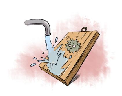 厨具生熟分开图片,厨房食品安全技巧