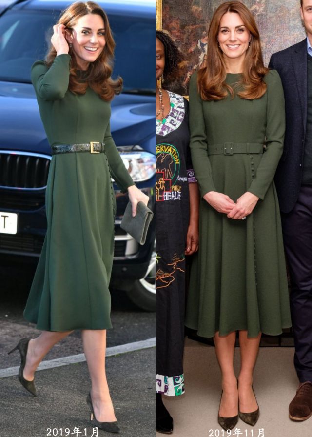 莎拉拍大片撞衫侄媳妇凯特，同款裙子不同格调，细节见王室束缚
