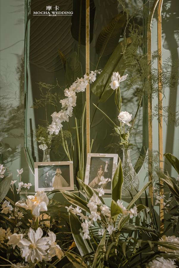 法式牛油果油画风婚礼,牛油果色花艺婚礼