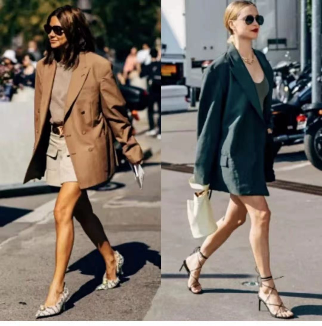 短西装搭配什么裤子好看,西装外套和西装阔腿短裤配什么鞋