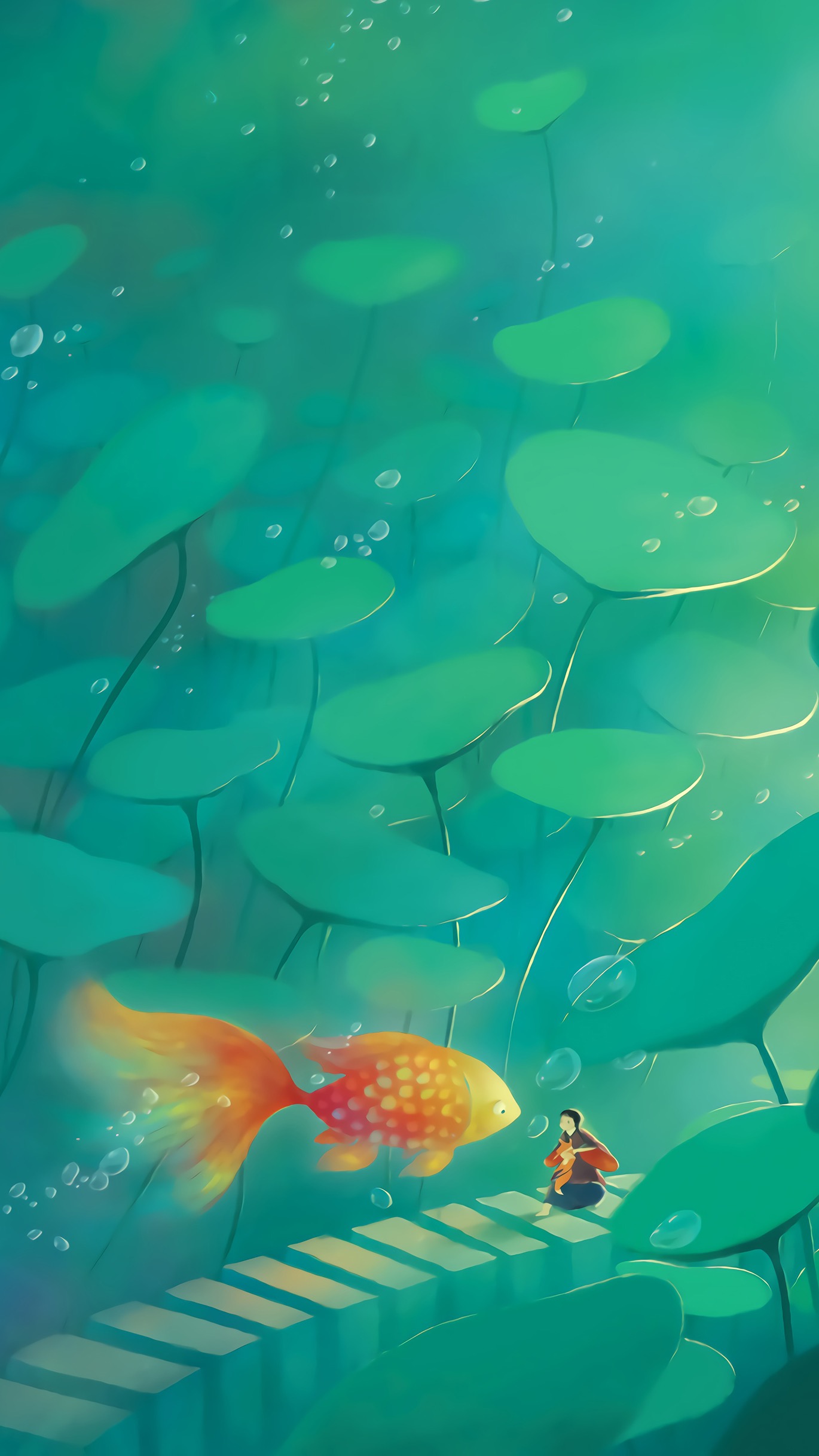 干净绿色系锁屏壁纸聊天背景,最近很火绿色的锁屏壁纸