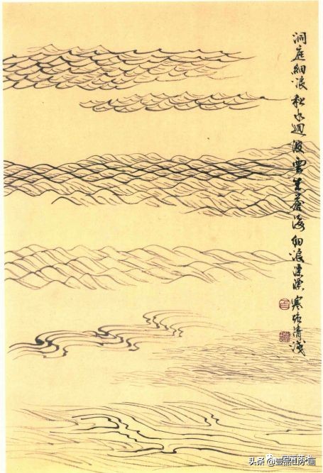 远山近水山水画,山水画的水怎么画