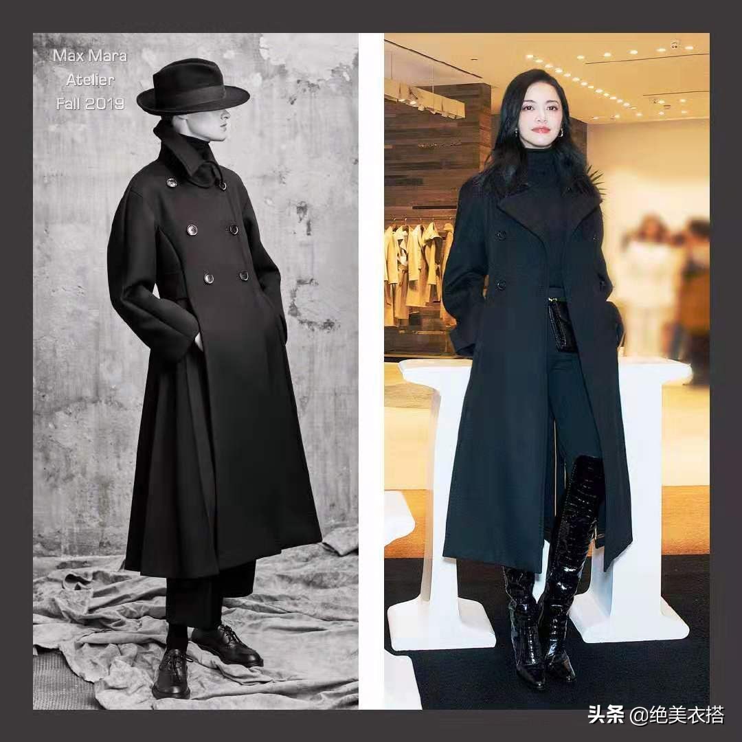 双面羊绒大衣极简轻奢风早秋穿搭,黑色羊绒大衣中长款外套穿搭