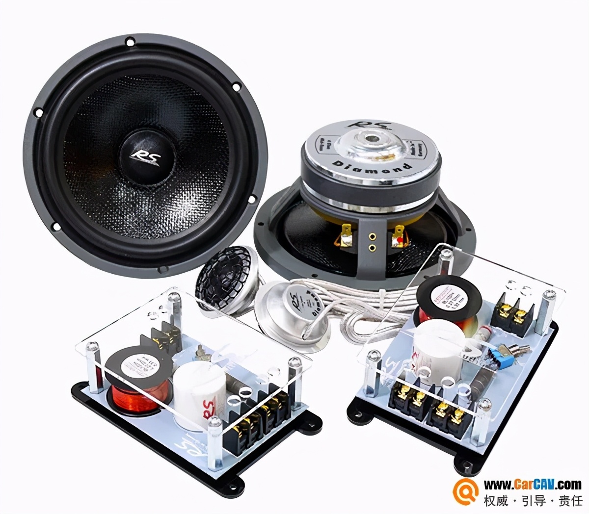 德国rs新能量两分频喇叭效果,汽车音响德国rs高端喇叭