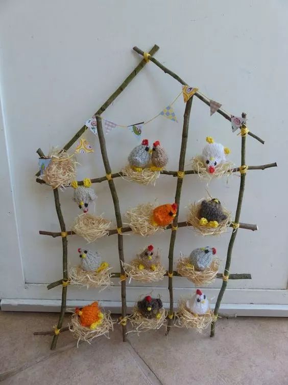 100种创意树枝,幼儿园手工装扮树枝