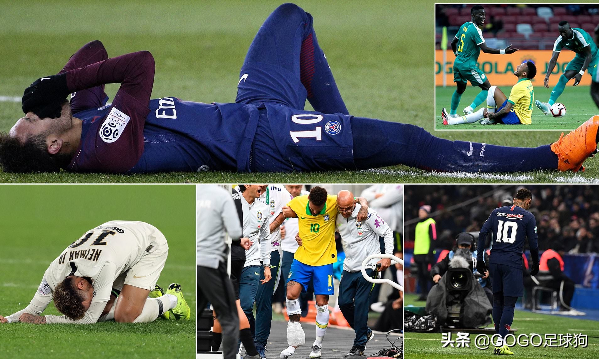 报复性犯规,对内马尔恶意犯规的人红牌