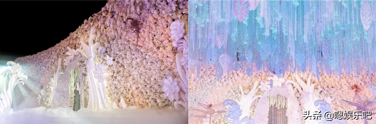 明星婚礼现场布置,张馨予婚礼现场金碧辉煌