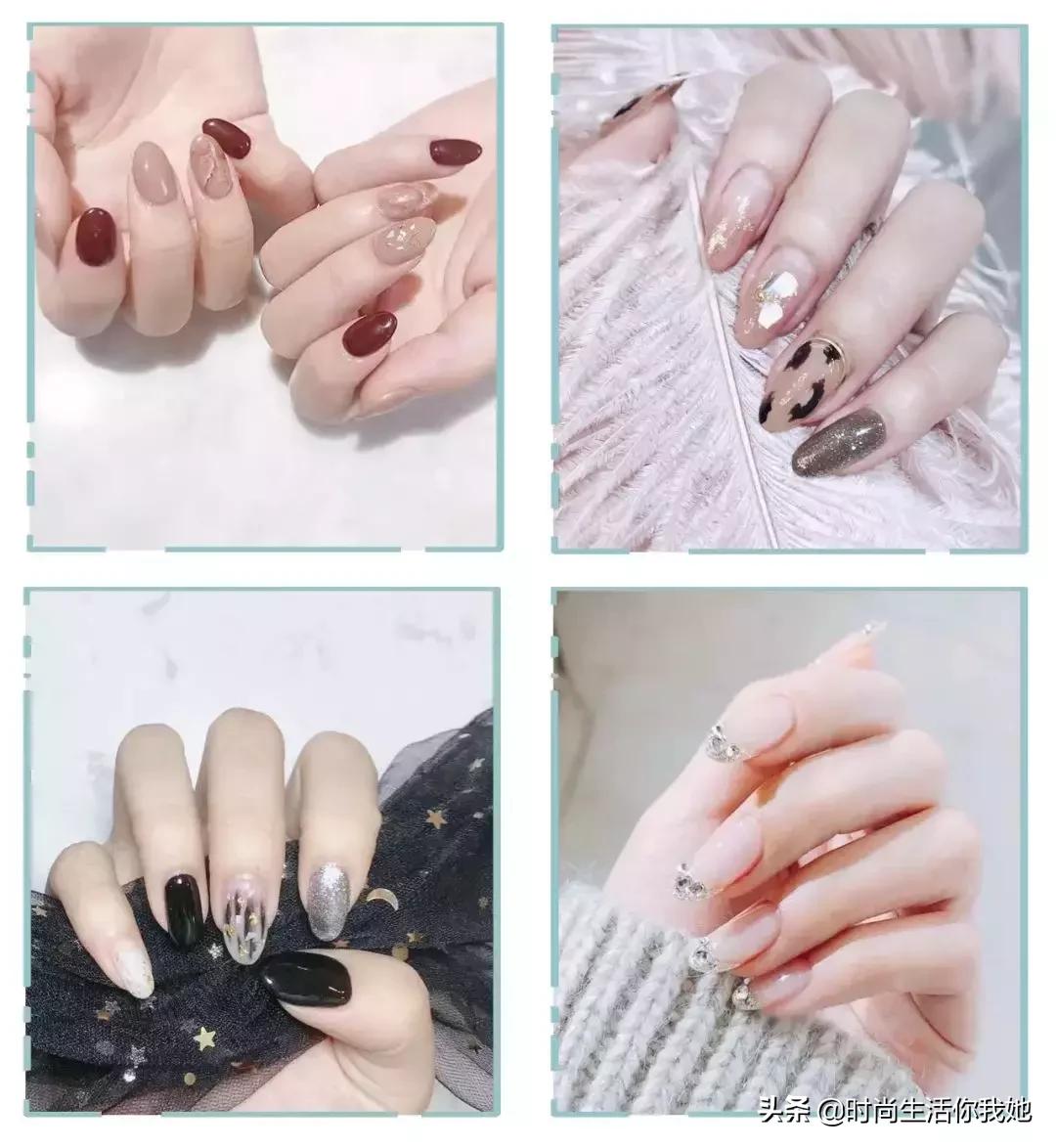 美甲怎么选择适合自己的指甲形状,看一下美甲款式