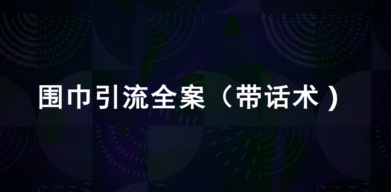 骆艺：围巾引流全案（带话术）