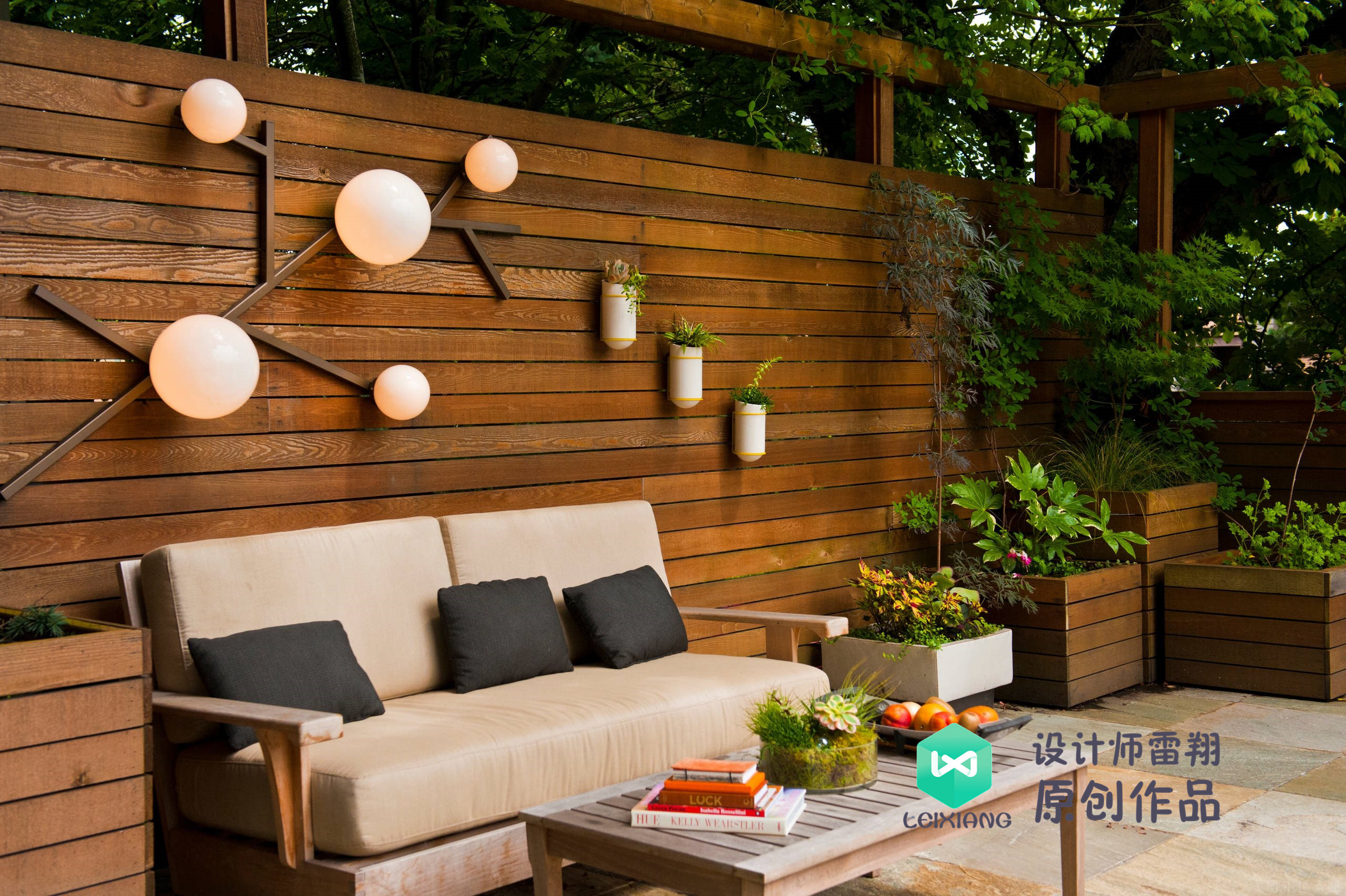 庭院防腐木颜色搭配效果图,庭院怎么铺装防腐木