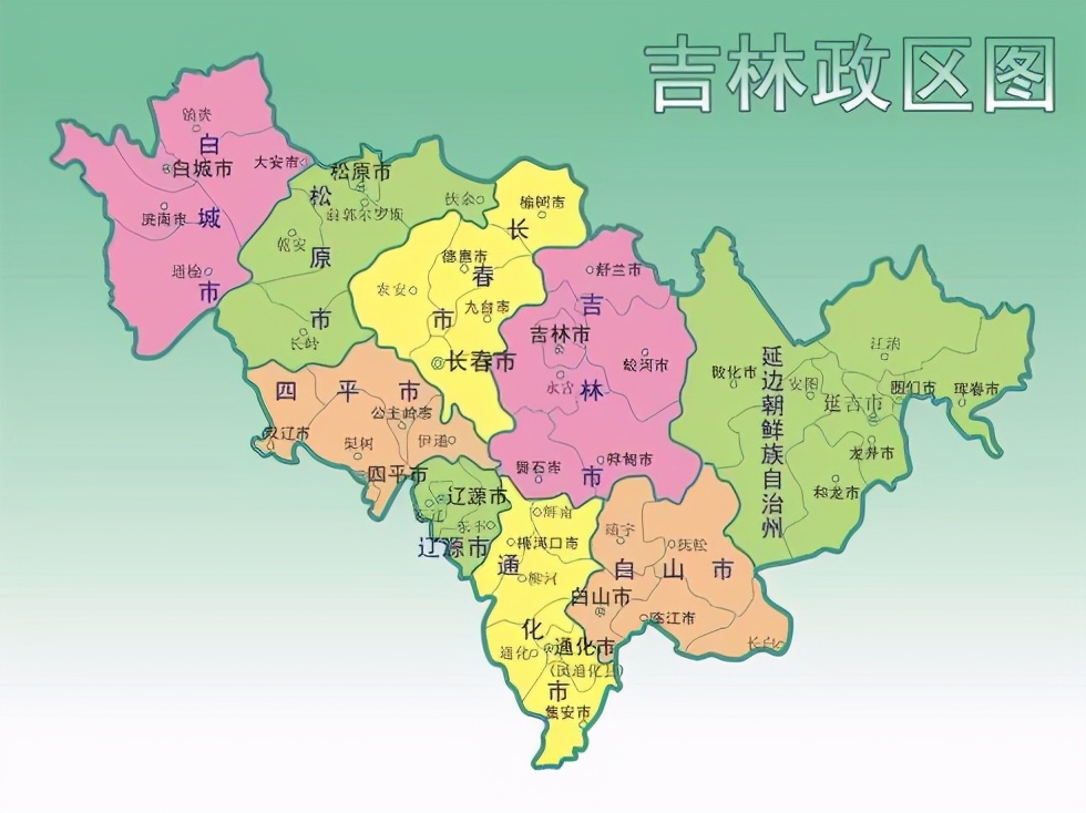 中国地理吉林省,中国地图中的吉林