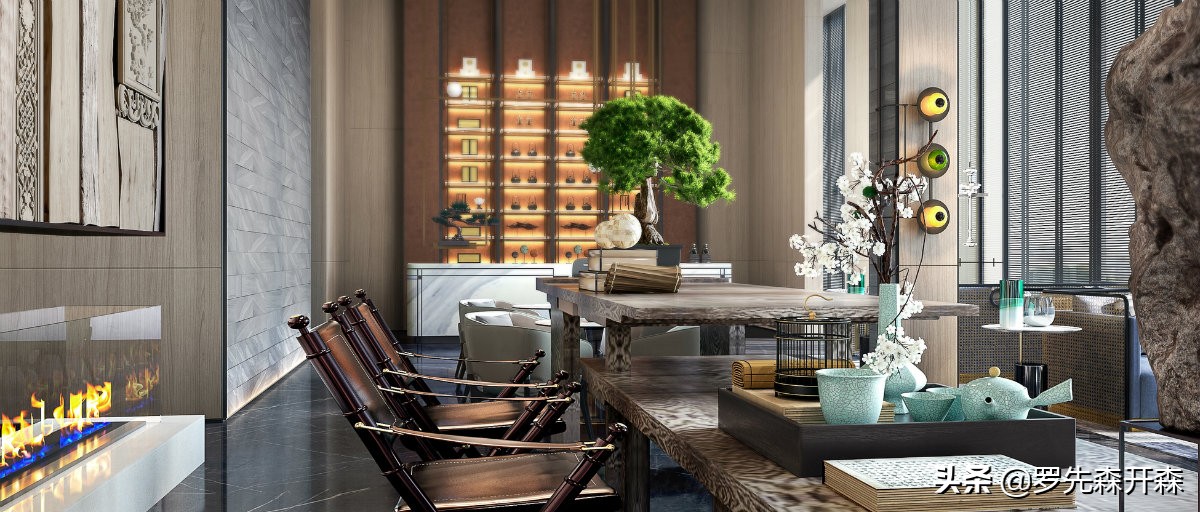 中山大信海岸花园营销中心装修设计实景——素净淡雅