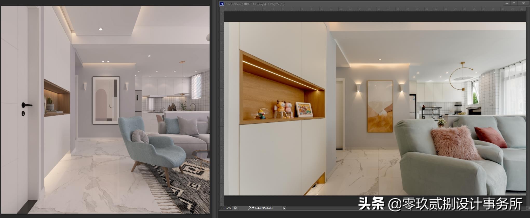 「零玖贰捌设计」65㎡“老破小”格局全改，变身阳光明媚小清新