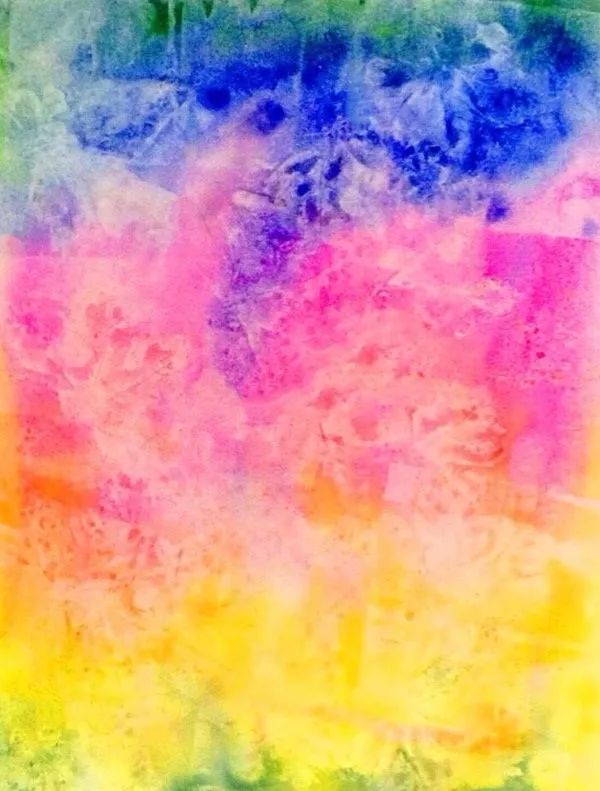 印染手工制作,印染拓印画