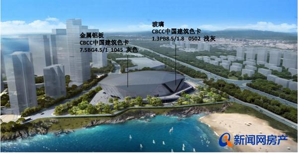 西海岸奥体中心真来了!中心体育馆坐席18000个与大海为邻