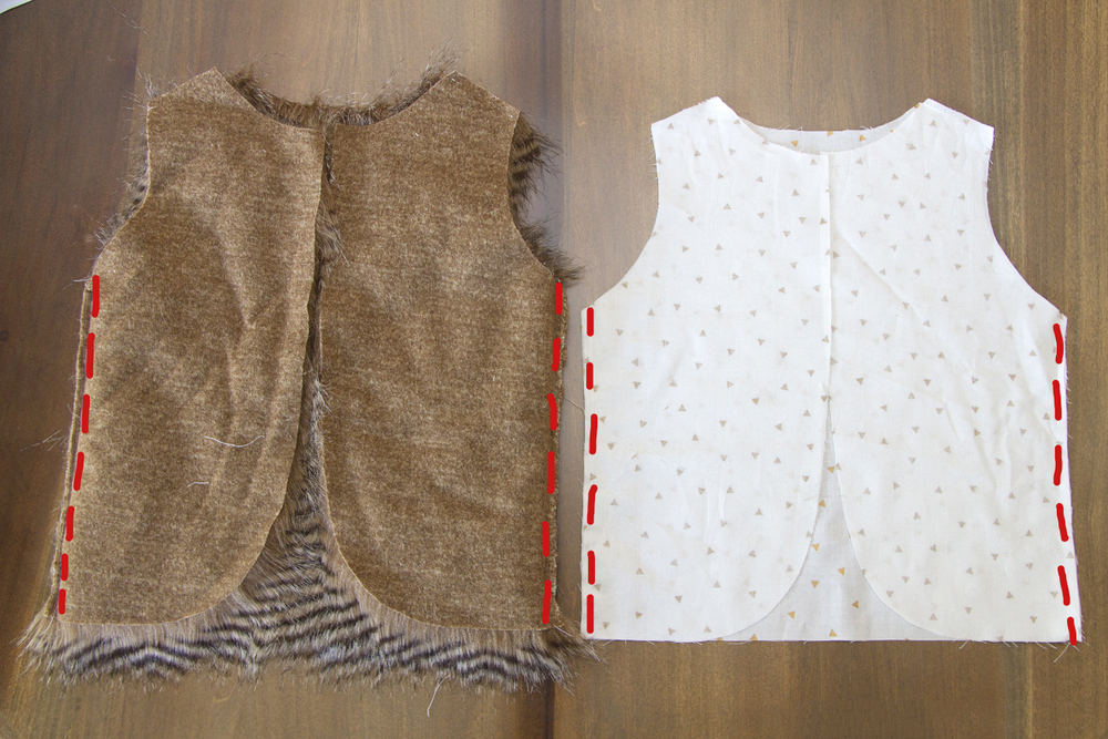 简单冬季背心裁剪缝制方法,双面绒背心裁剪教程视频