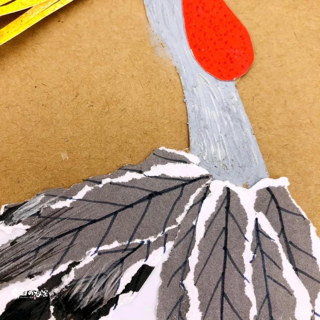 黑冠鹤剪纸作品,黑冠鹤玩具