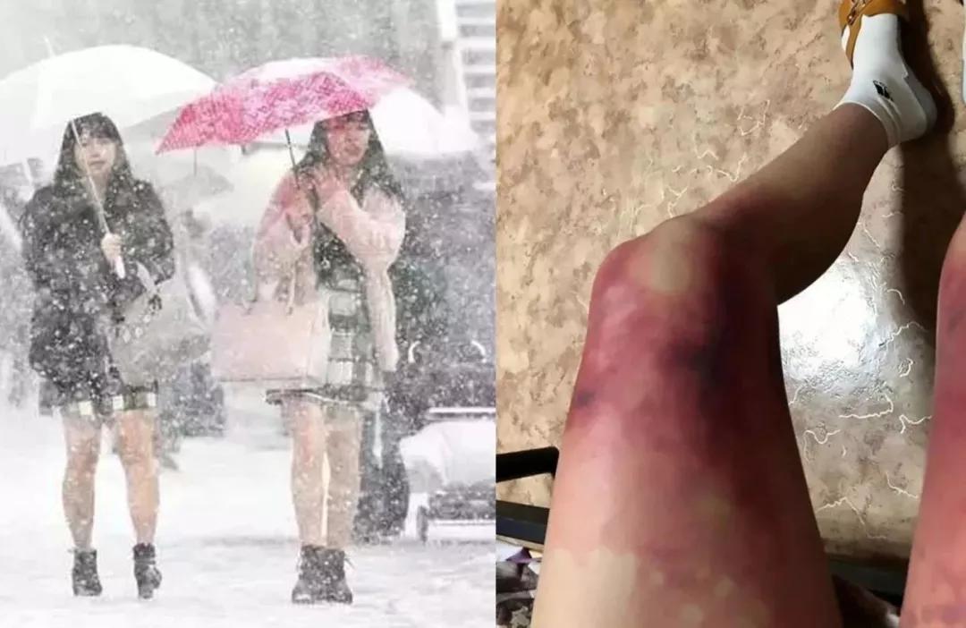 降温了！日本女星穿上了“光腿神器”，加绒保暖还时尚