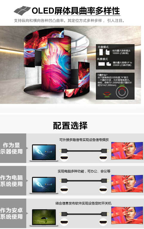 oled拼接屏和柔性屏,oled拼接屏竖拼