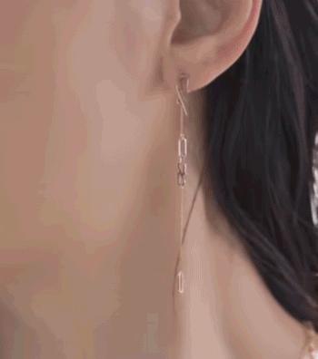 高级气质的流苏耳线,轻奢高级感耳线