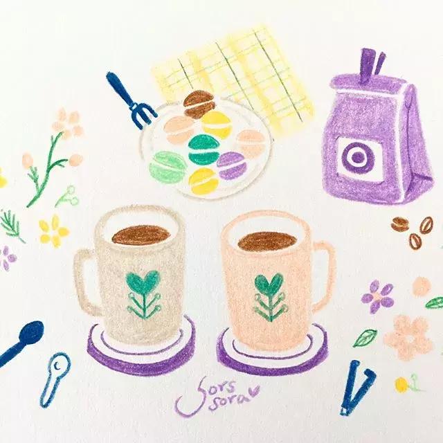 彩铅画古风人物简笔画,彩铅荷花简笔画几分钟就能学会