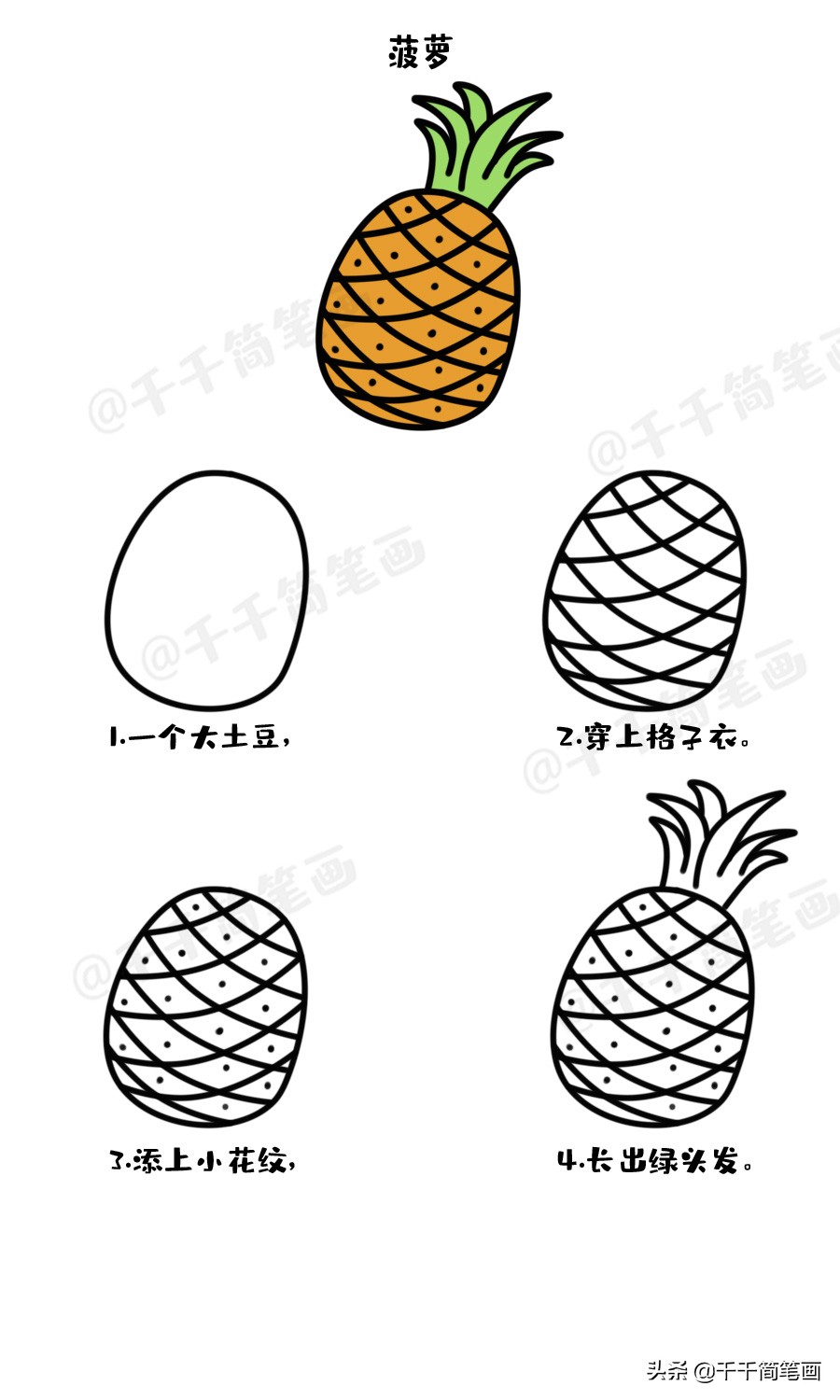 幼儿儿童简笔画教程,动物儿歌简笔画一年级