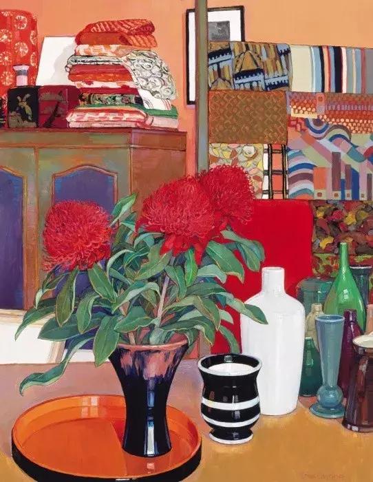 她72岁，画了50多年的画，花儿在她笔下都有了个性